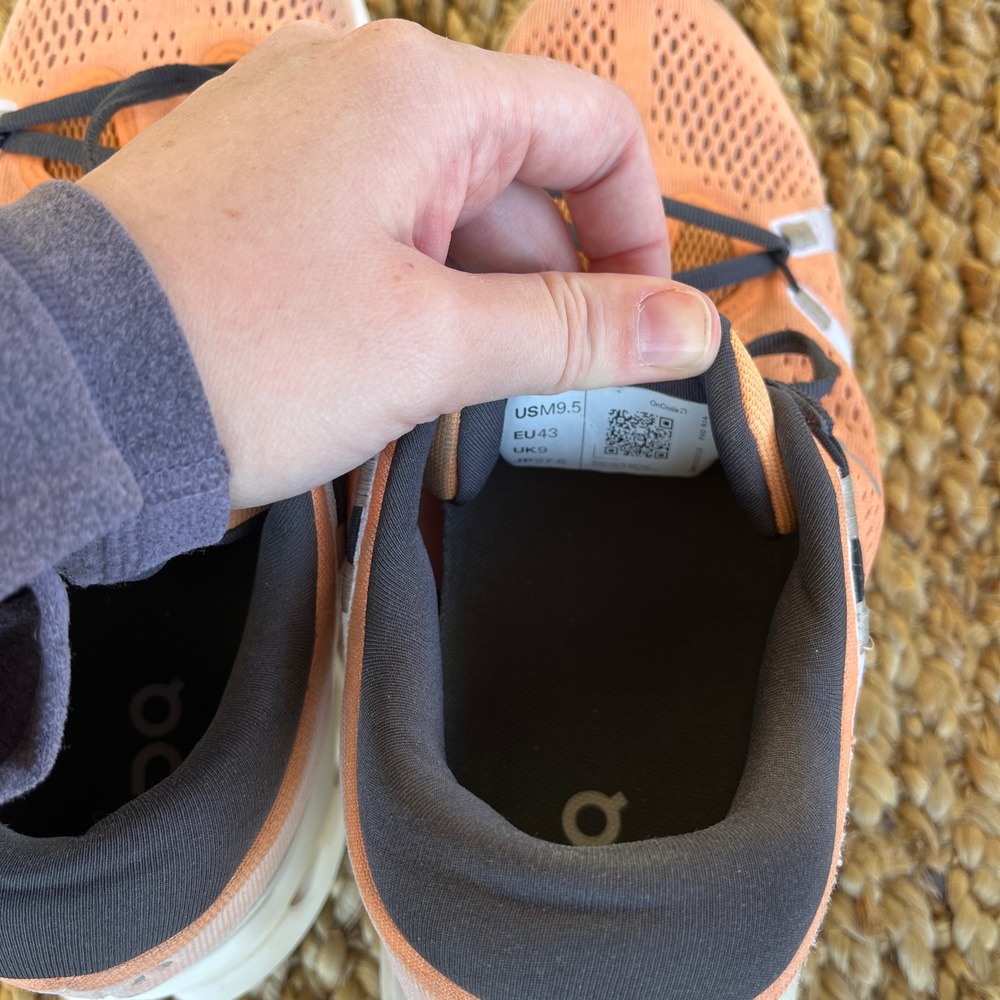 On Cloudsurfer Mens 9.5 tangerine Orange CloudTec Phase Running athletic Shoes - Picture 7 of 10